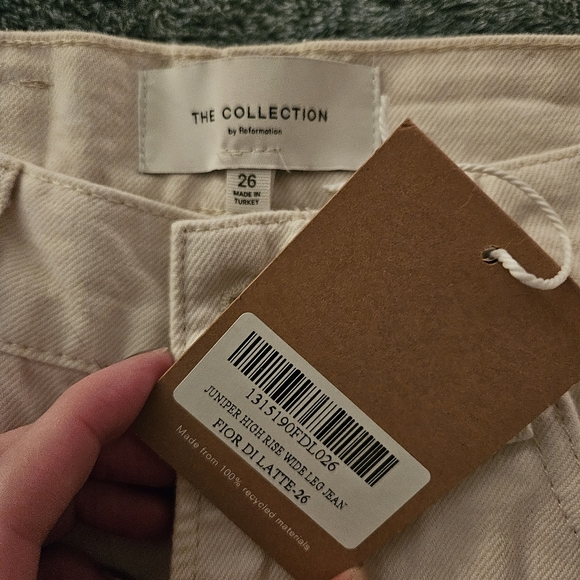 NWT REFORMATION Juniper High Rise Wide Leg Jean - Picture 7 of 8